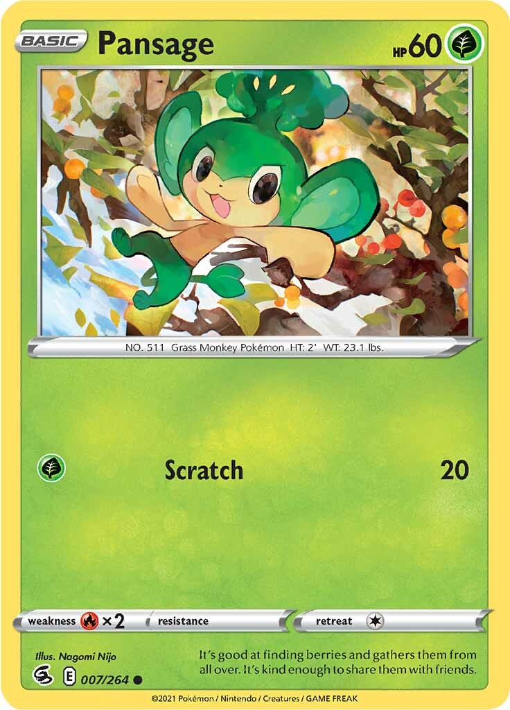 Pansage (007/264) [Sword & Shield: Fusion Strike] | Exor Games Truro
