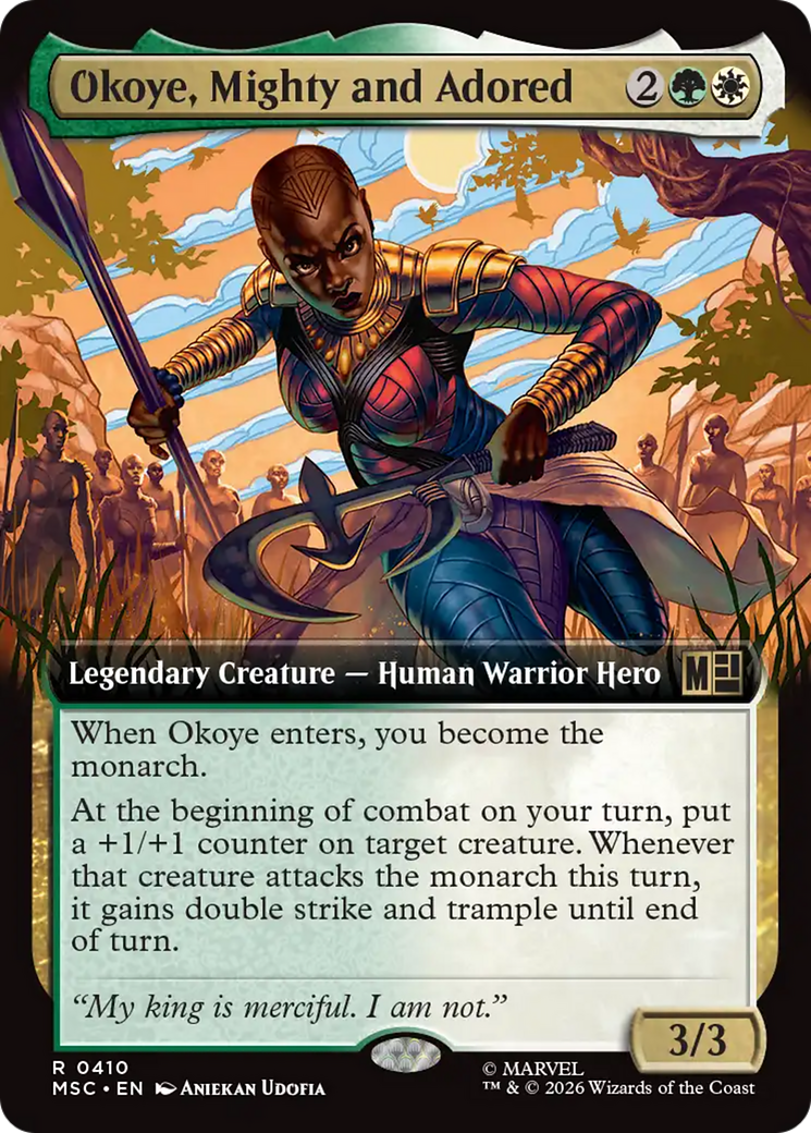 Okoye, Mighty and Adored (Extended Art) [Marvel Super Heroes Commander] | Exor Games Truro