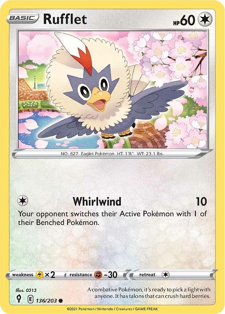 Rufflet (136/203) [Sword & Shield: Evolving Skies] | Exor Games Truro