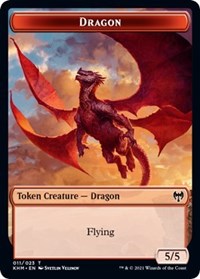 Dragon // Thopter Double-Sided Token [Kaldheim Commander Tokens] | Exor Games Truro