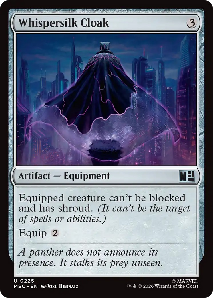 Whispersilk Cloak (Surge Foil) [Marvel Super Heroes Commander] | Exor Games Truro