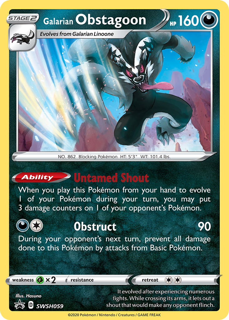 Galarian Obstagoon (SWSH059) [Sword & Shield: Black Star Promos] | Exor Games Truro