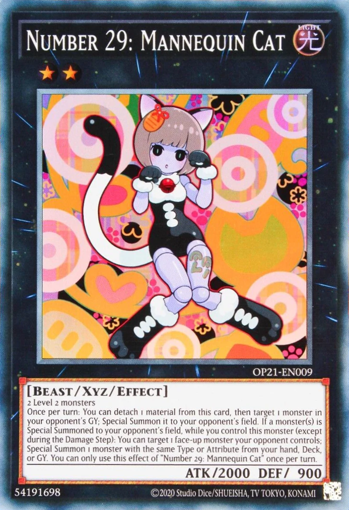 Number 29: Mannequin Cat [OP21-EN009] Super Rare | Exor Games Truro