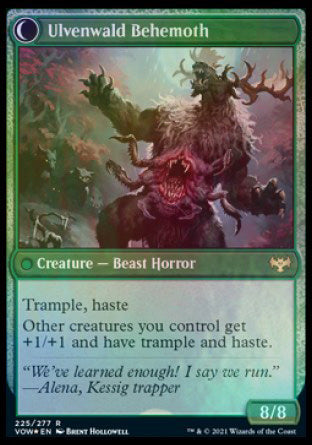 Ulvenwald Oddity // Ulvenwald Behemoth [Innistrad: Crimson Vow Prerelease Promos] | Exor Games Truro