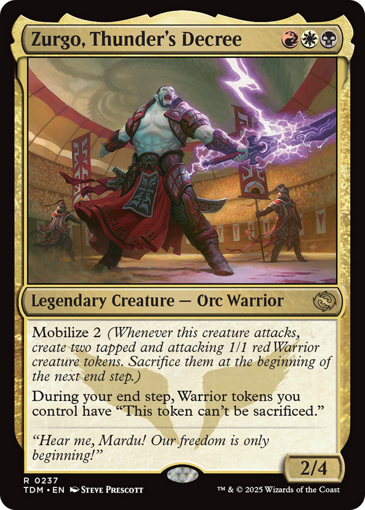 Zurgo, Thunder's Decree [Tarkir: Dragonstorm] | Exor Games Truro