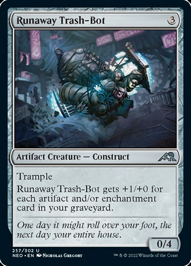 Runaway Trash-Bot [Kamigawa: Neon Dynasty] | Exor Games Truro