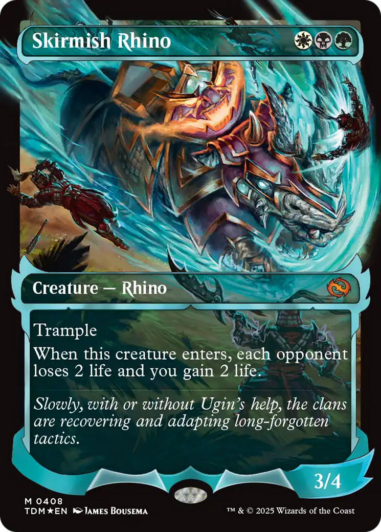Skirmish Rhino (0408) (Showcase) [Tarkir: Dragonstorm] | Exor Games Truro