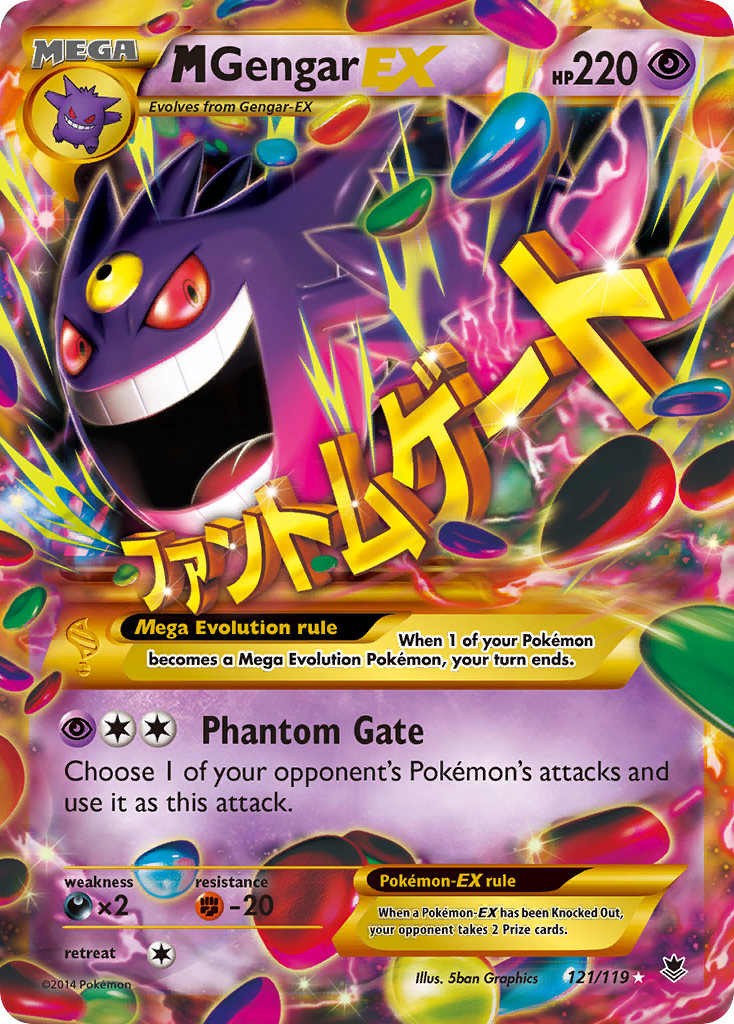 M Gengar EX (121/119) [XY: Phantom Forces] | Exor Games Truro