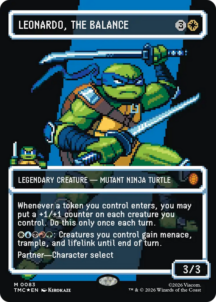 Leonardo, the Balance (0083) (Borderless) (Surge Foil) [Teenage Mutant Ninja Turtles Commander] | Exor Games Truro