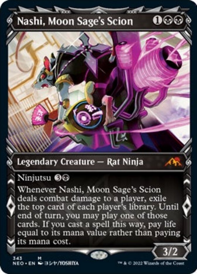 Nashi, Moon Sage's Scion (Showcase Ninja) [Kamigawa: Neon Dynasty] | Exor Games Truro