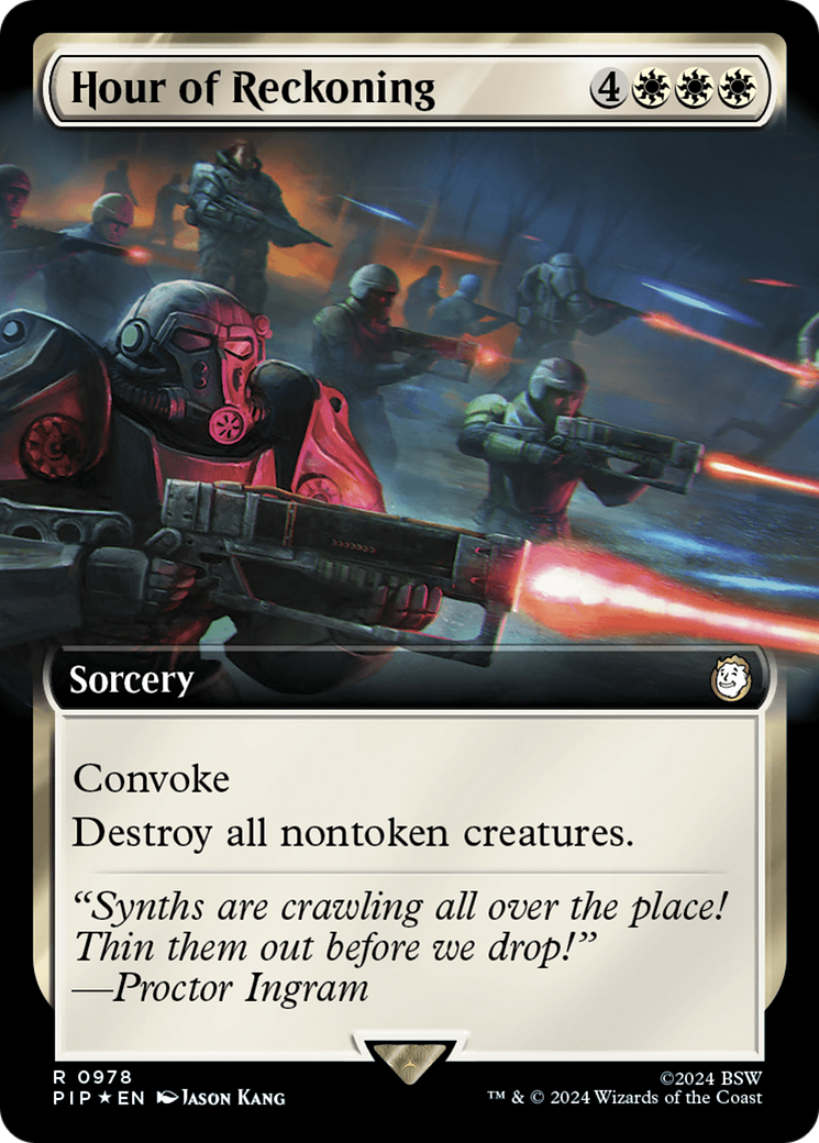 Hour of Reckoning (Extended Art) (Surge Foil) [Fallout] | Exor Games Truro