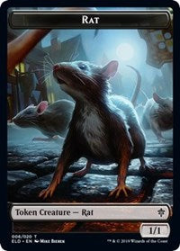 Rat // Food (17) Double-Sided Token [Throne of Eldraine Tokens] | Exor Games Truro