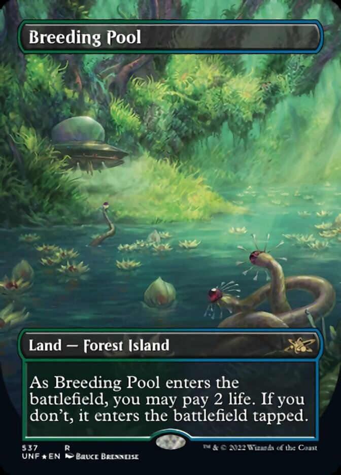 Breeding Pool (Borderless) (Galaxy Foil) [Unfinity] | Exor Games Truro