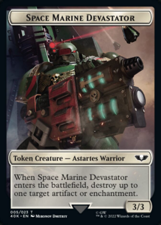 Soldier (002) // Space Marine Devastator Double-Sided Token [Warhammer 40,000 Tokens] | Exor Games Truro