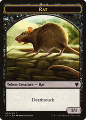 Cat Warrior (008) // Rat (003) Double-Sided Token [Commander 2017 Tokens] | Exor Games Truro