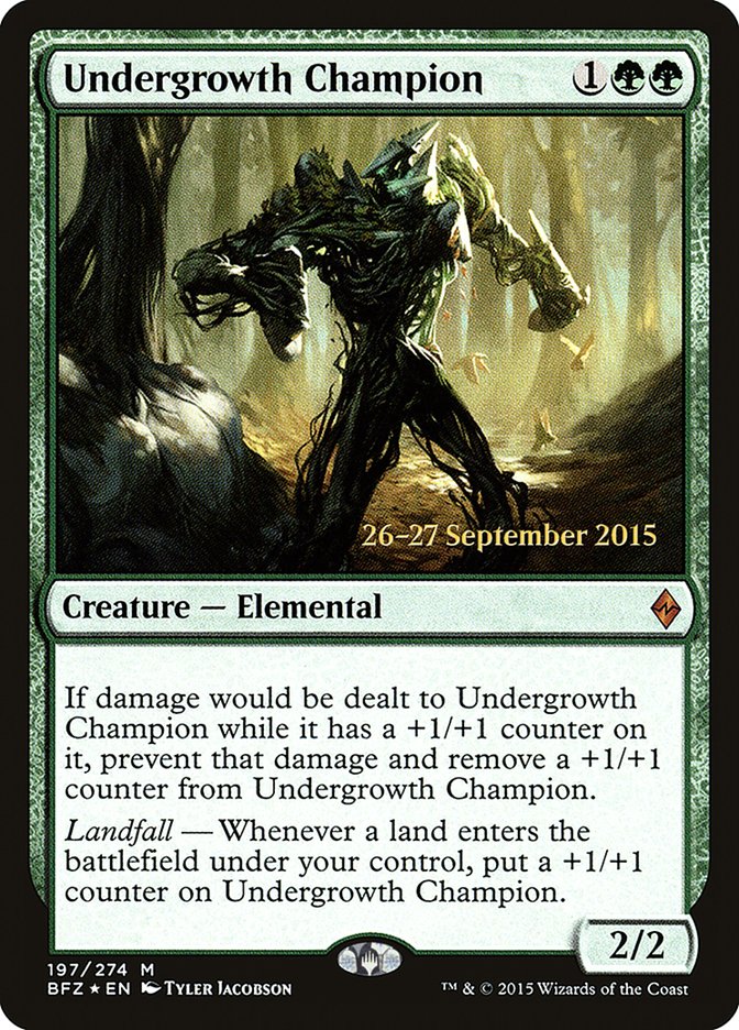 Undergrowth Champion [Battle for Zendikar Prerelease Promos] | Exor Games Truro