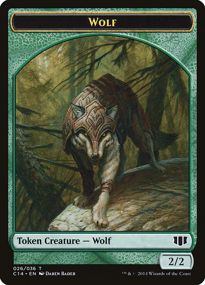 Treefolk // Wolf Double-Sided Token [Commander 2014 Tokens] | Exor Games Truro