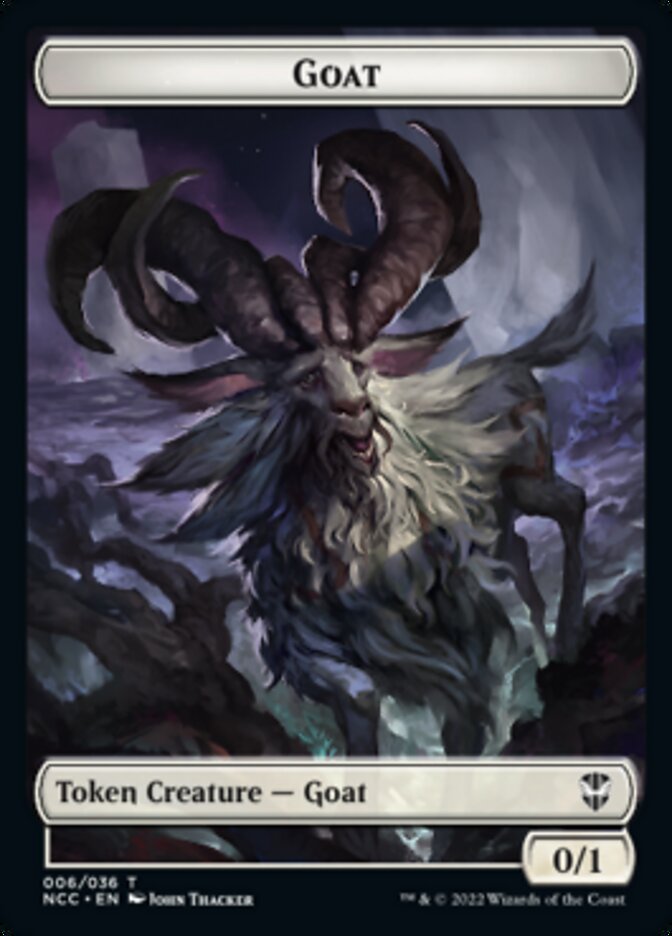 Zombie // Goat Double-Sided Token [Streets of New Capenna Commander Tokens] | Exor Games Truro