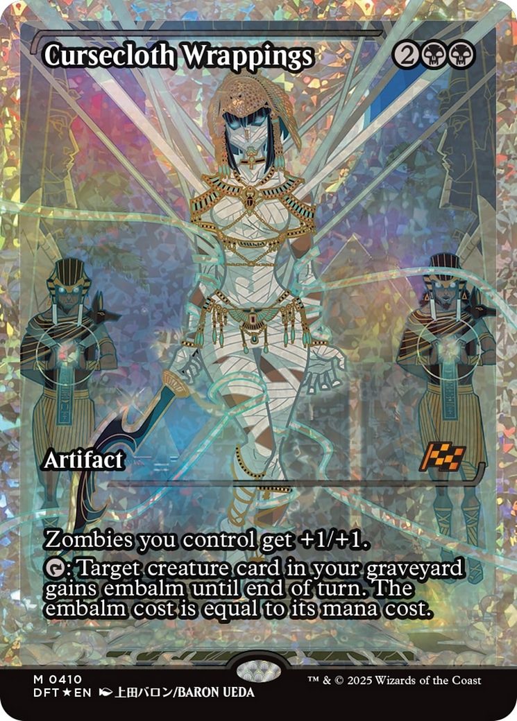Cursecloth Wrappings (Showcase) (Fracture Foil) [Aetherdrift] | Exor Games Truro