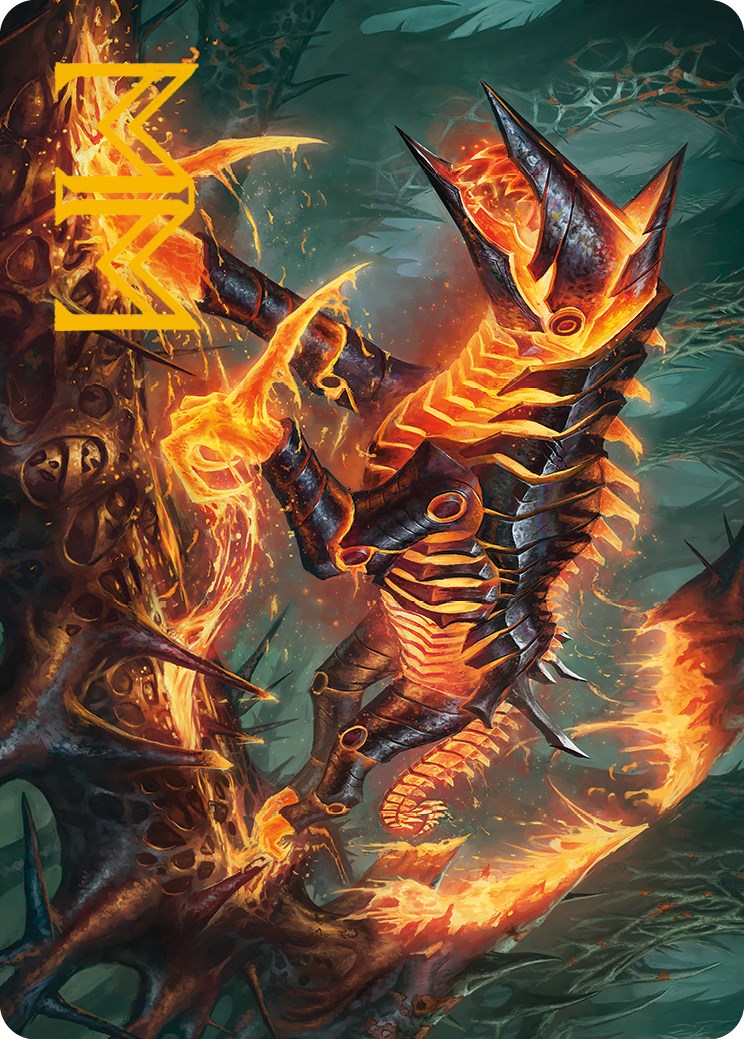Kuldotha Cackler Art Card (Gold-Stamped Signature) [Phyrexia: All Will Be One Art Series] | Exor Games Truro