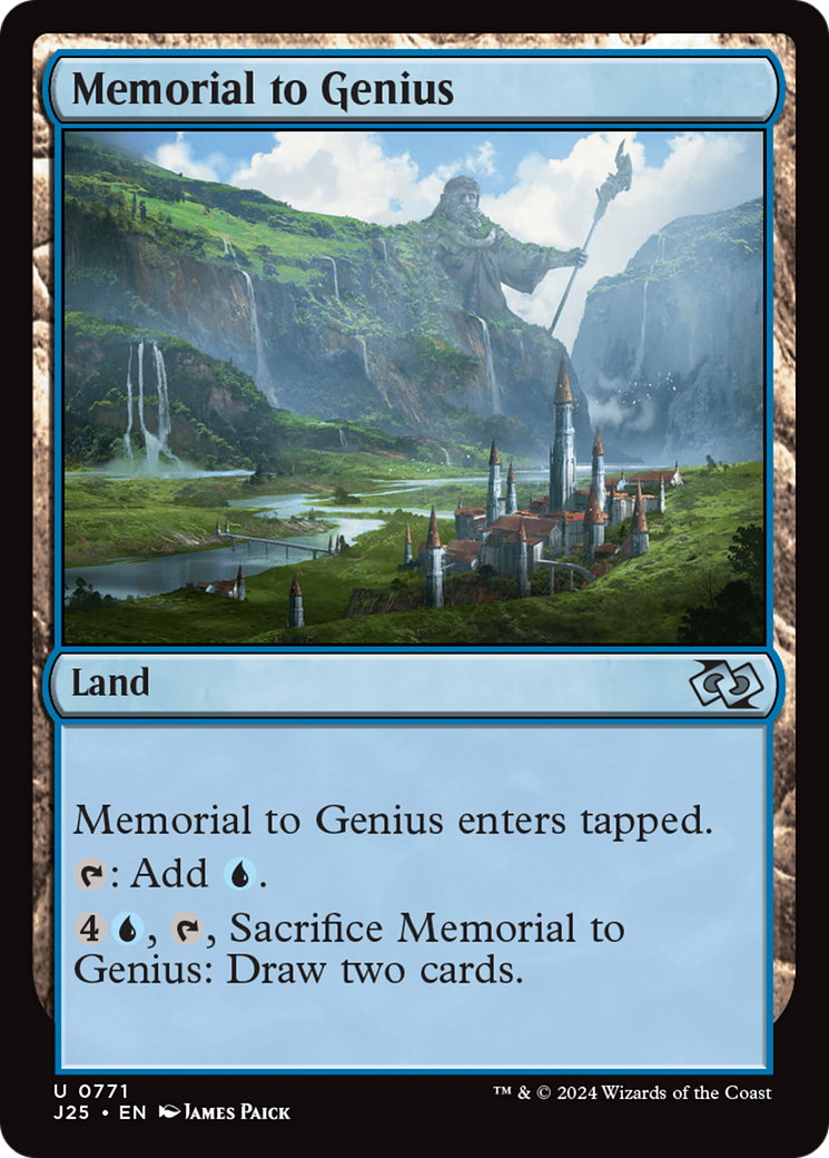 Memorial to Genius [Foundations Jumpstart] | Exor Games Truro