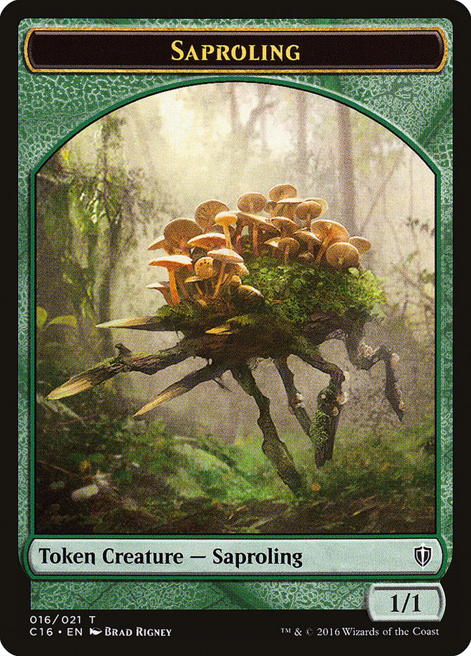 Saproling (016) // Spirit (006) Double-Sided Token [Commander 2016 Tokens] | Exor Games Truro