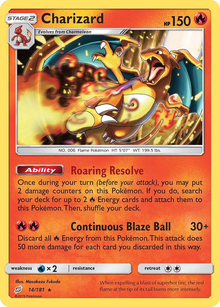 Charizard (14/181) (Theme Deck Exclusive) [Sun & Moon: Team Up] | Exor Games Truro