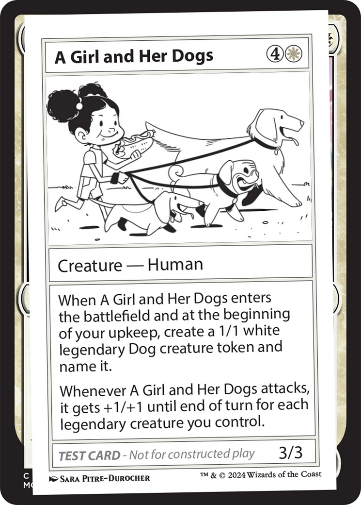 A Girl and Her Dogs [Mystery Booster 2 Playtest Cards] | Exor Games Truro