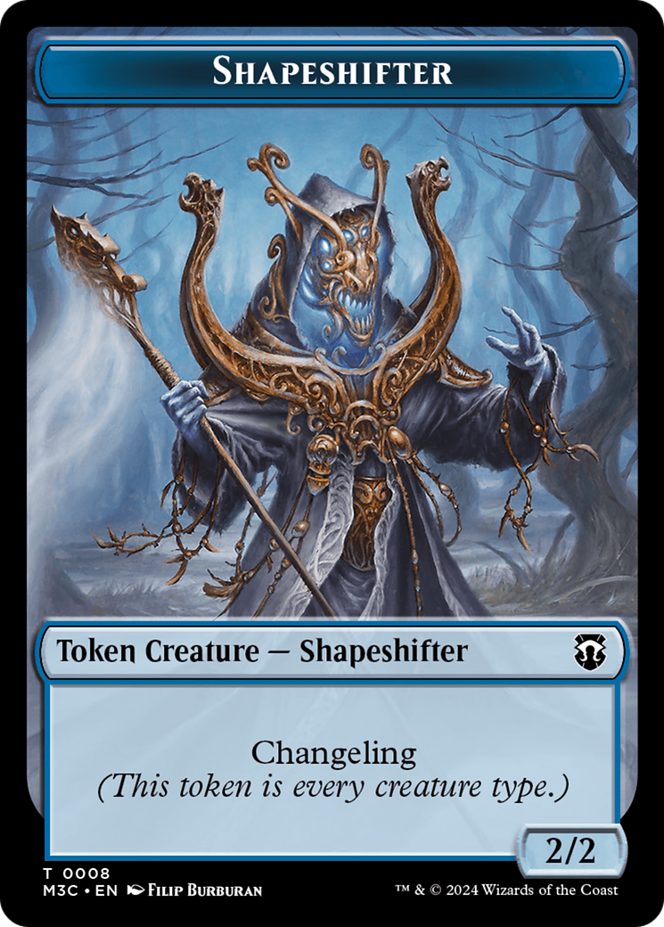 Dragon // Shapeshifter (0008) Double-Sided Token [Modern Horizons 3 Commander Tokens] | Exor Games Truro