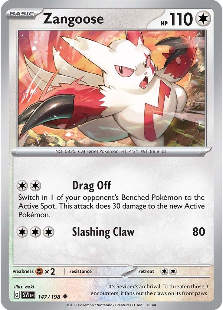 Zangoose (147/198) [Scarlet & Violet: Base Set] | Exor Games Truro