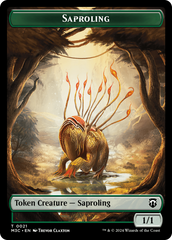 Tarmogoyf // Saproling Double-Sided Token [Modern Horizons 3 Commander Tokens] | Exor Games Truro