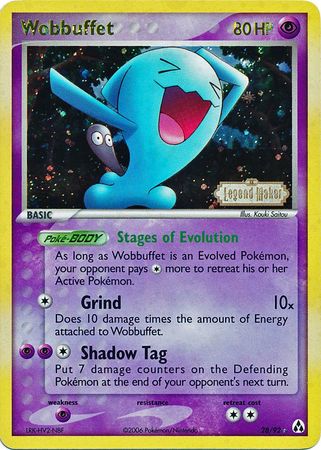 Wobbuffet (28/92) (Stamped) [EX: Legend Maker] | Exor Games Truro