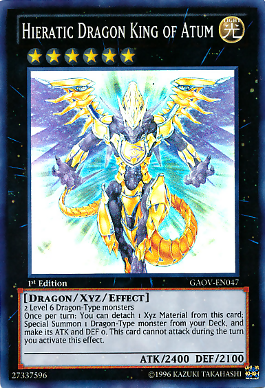 Hieratic Dragon King of Atum [GAOV-EN047] Super Rare | Exor Games Truro