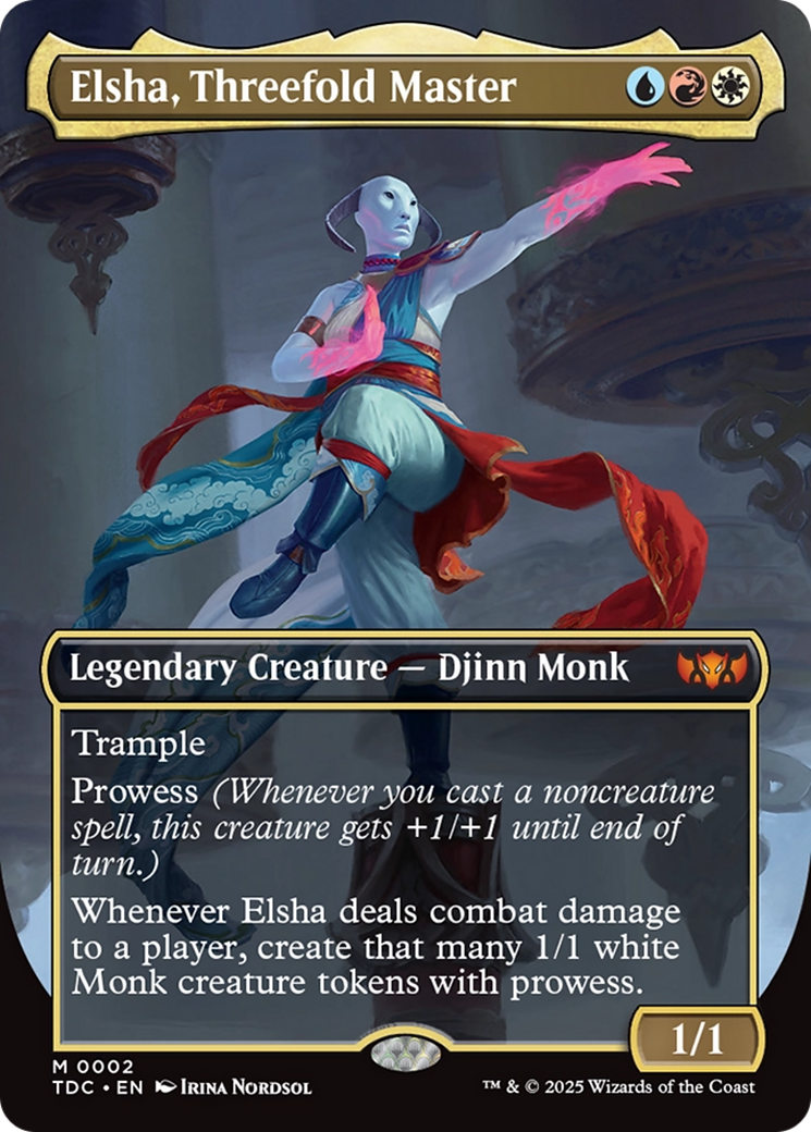 Elsha, Threefold Master (Borderless) [Tarkir: Dragonstorm Commander] | Exor Games Truro