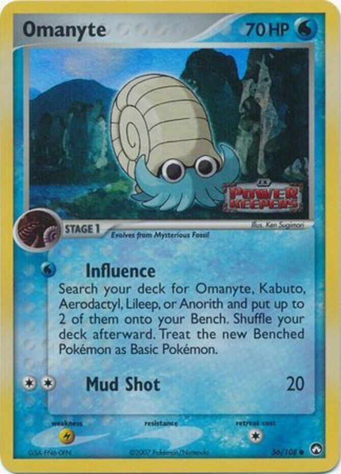 Omanyte (56/108) (Stamped) [EX: Power Keepers] | Exor Games Truro