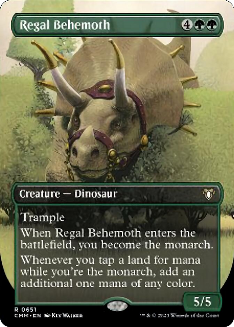 Regal Behemoth (Borderless Alternate Art) [Commander Masters] | Exor Games Truro