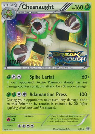 Chesnaught (XY68) (Staff) [XY: Black Star Promos] | Exor Games Truro