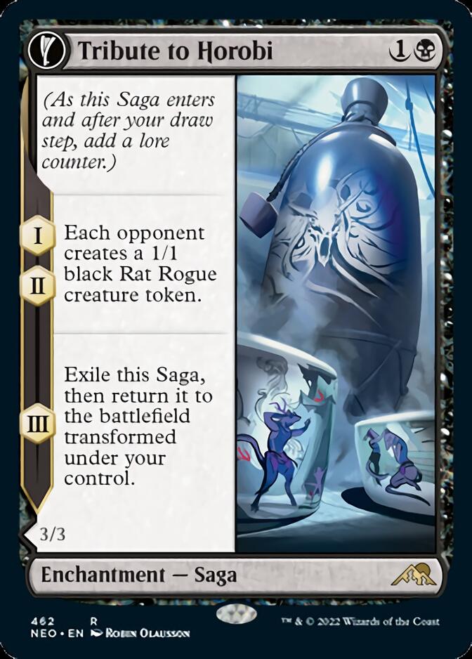 Tribute to Horobi // Echo of Death's Wail (Extended Art) [Kamigawa: Neon Dynasty] | Exor Games Truro
