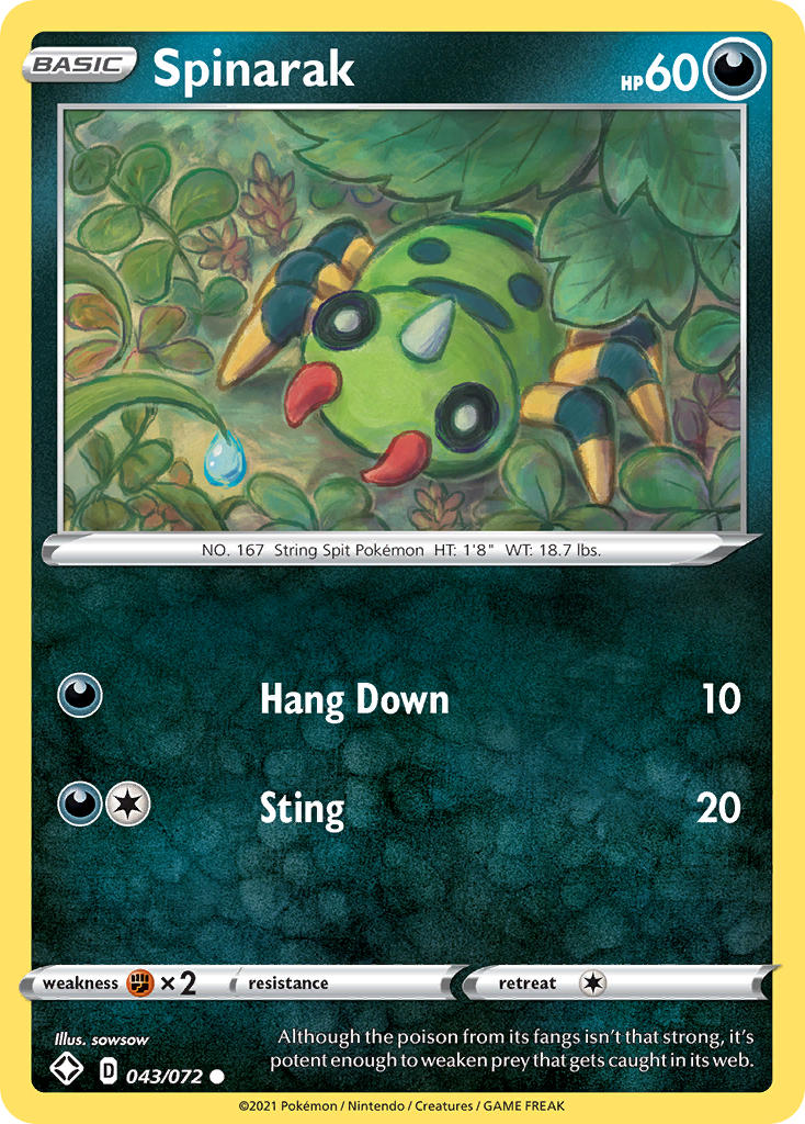 Spinarak (043/072) [Sword & Shield: Shining Fates] | Exor Games Truro