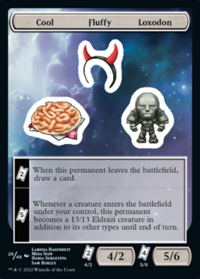 Cool Fluffy Loxodon [Unfinity Stickers] | Exor Games Truro