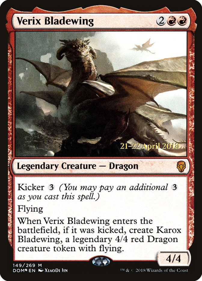 Verix Bladewing [Dominaria Prerelease Promos] | Exor Games Truro