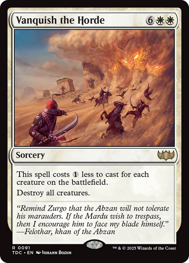 Vanquish the Horde [Tarkir: Dragonstorm Commander] | Exor Games Truro