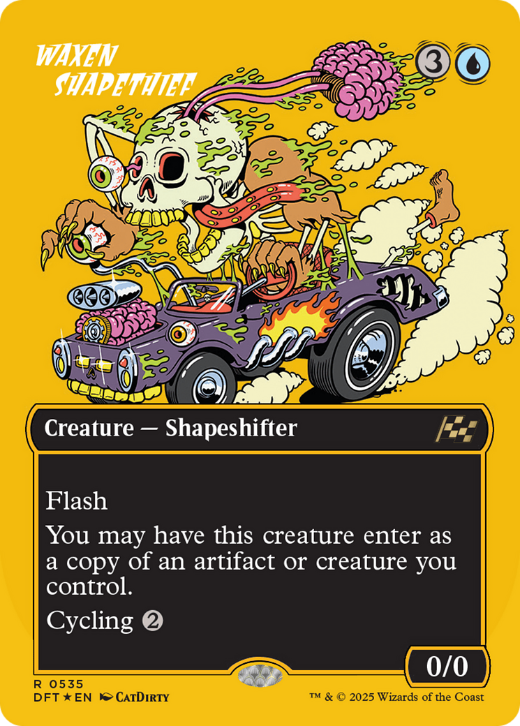 Waxen Shapethief (Borderless) (First-Place Foil) [Aetherdrift] | Exor Games Truro