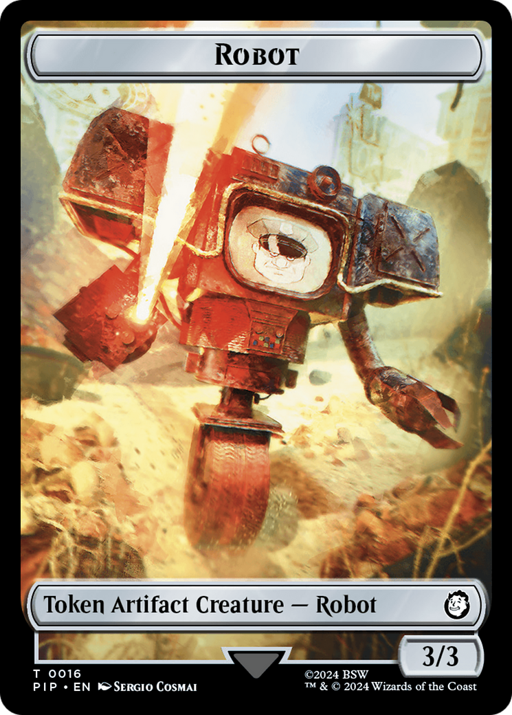 Radiation // Robot Double-Sided Token [Fallout Tokens] | Exor Games Truro