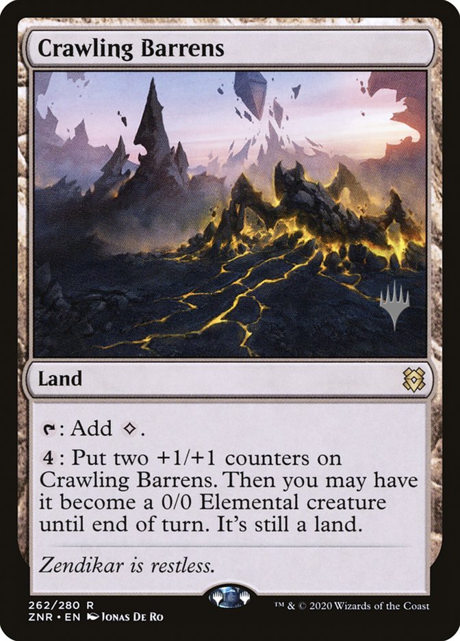 Crawling Barrens (Promo Pack) [Zendikar Rising Promos] | Exor Games Truro