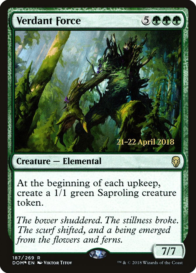 Verdant Force [Dominaria Prerelease Promos] | Exor Games Truro