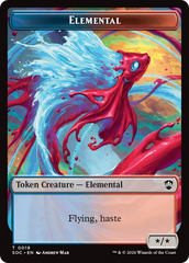 Dragon Illusion // Elemental (0019) Double-Sided Token [Secrets of Strixhaven Commander Tokens] | Exor Games Truro