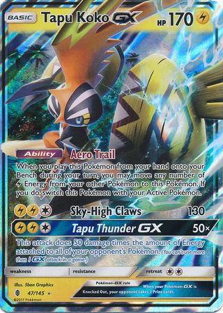 Tapu Koko GX (47/145) (Jumbo Card) [Sun & Moon: Guardians Rising] | Exor Games Truro