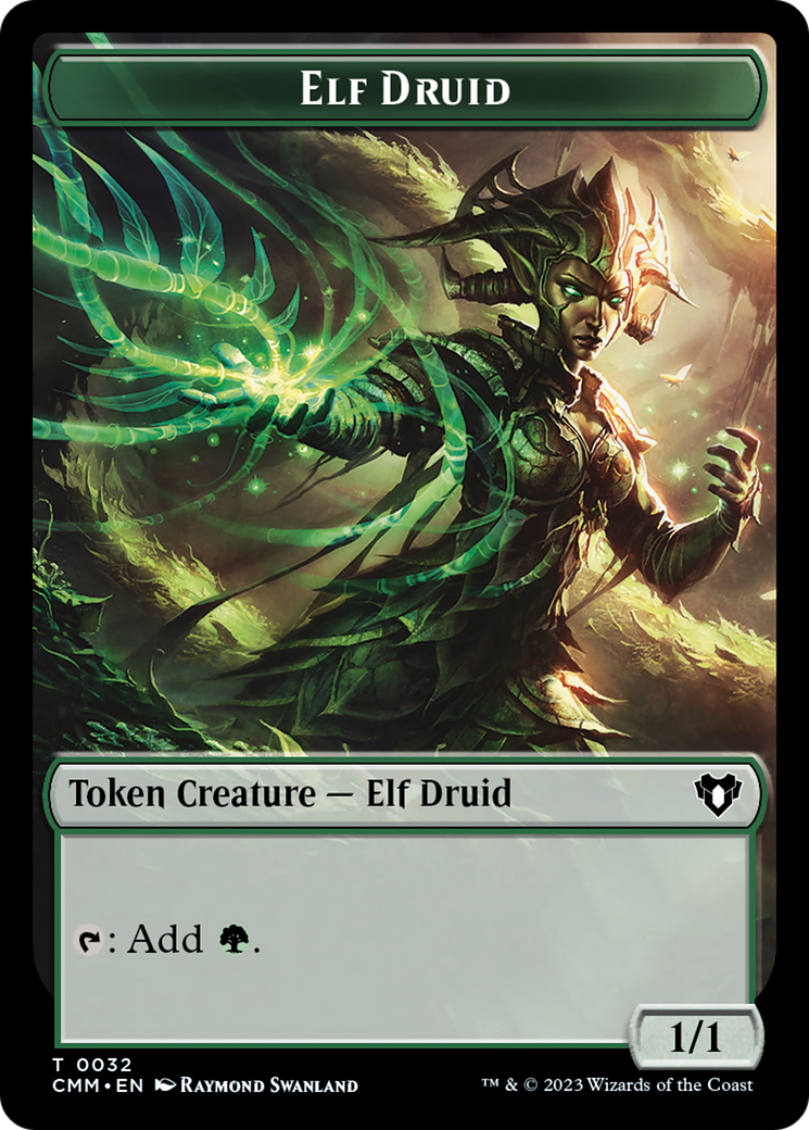 Elf Druid Token [Commander Masters Tokens] | Exor Games Truro