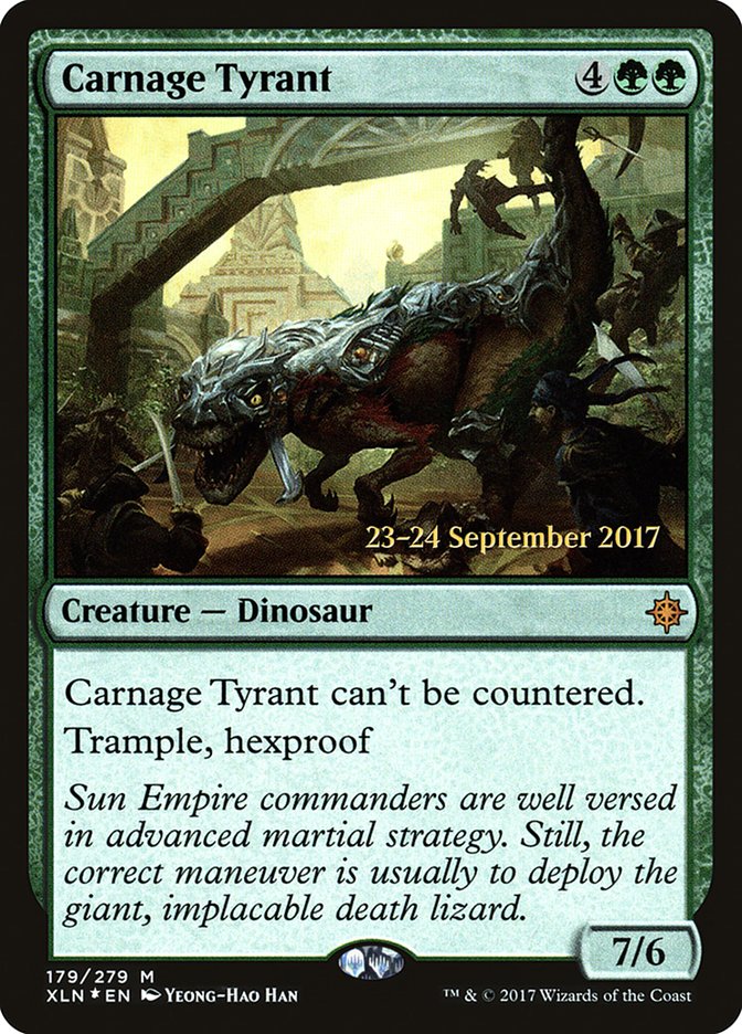 Carnage Tyrant [Ixalan Prerelease Promos] | Exor Games Truro